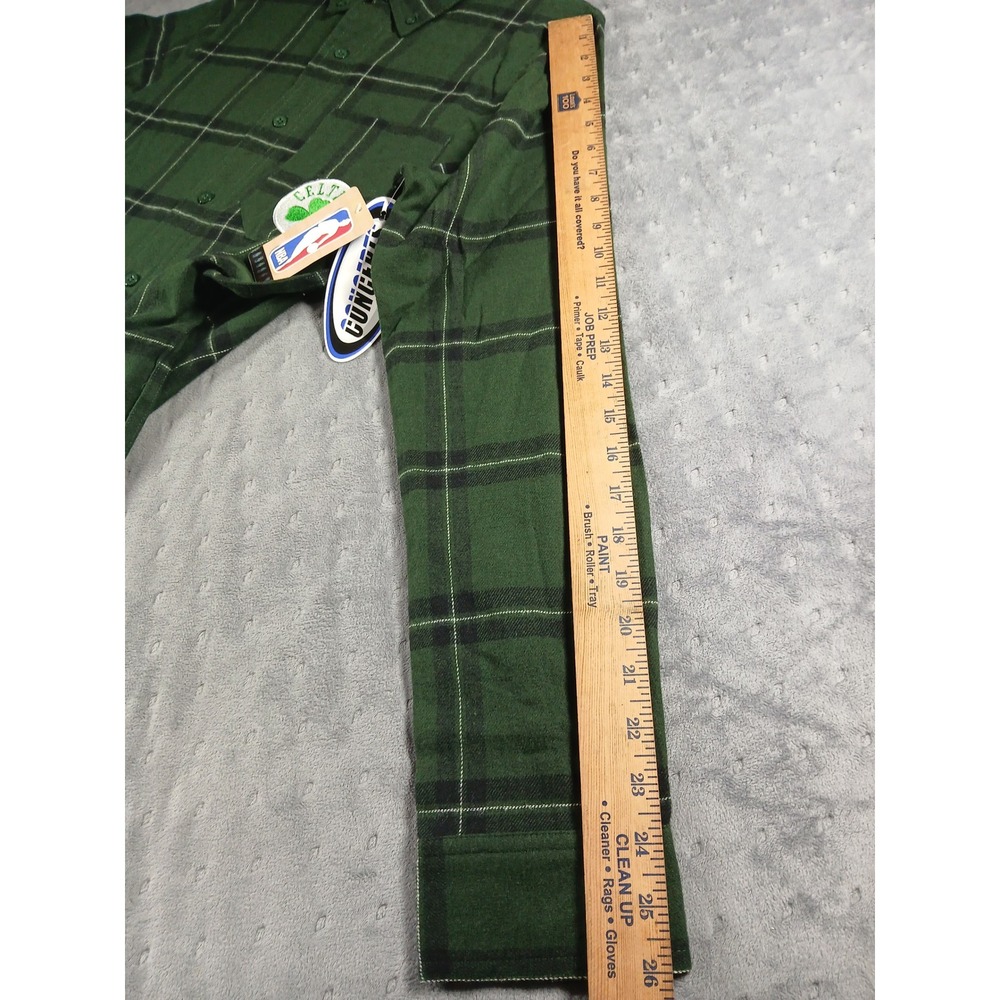 Concepts Sport NBA Boston Celtics Green Plaid Flannel Button Down Shirt New - Picture 5 of 6